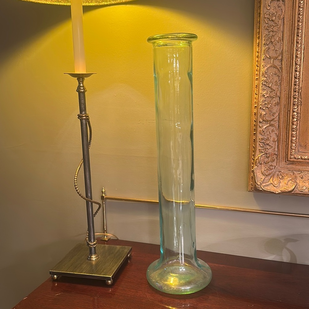 Vintage 22.5 Inch Blenko Style Cylinder Vase made in Italy 🇮🇹
